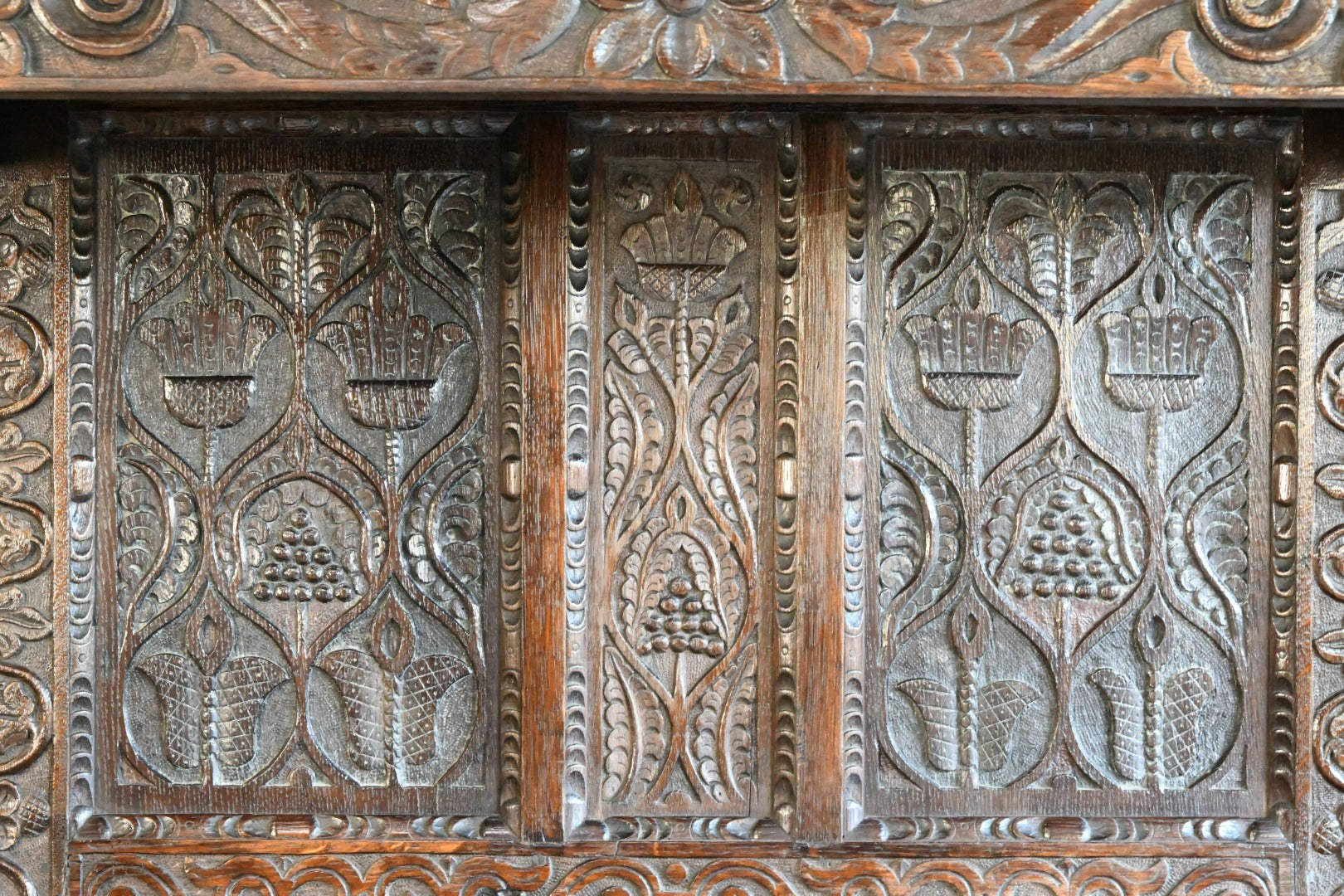 Antique Carved Oak Cabinet