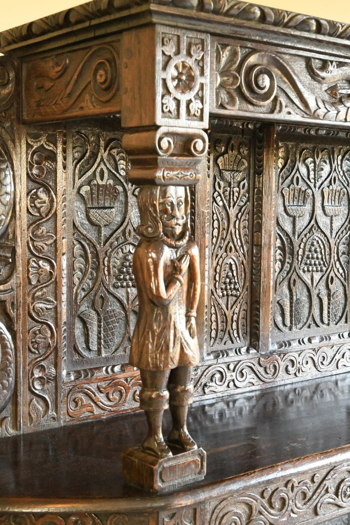 Antique Carved Oak Cabinet