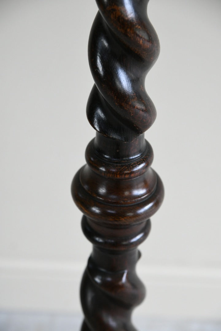 Oak Barley Twist Standard Lamp