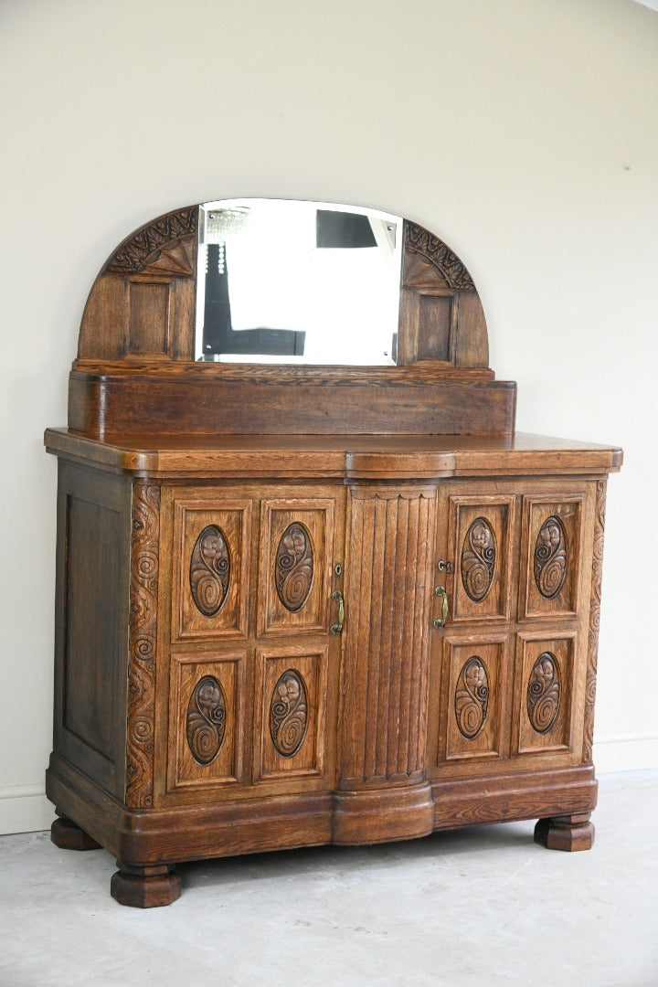 Continental 1940s Oak Drinks Cabinet