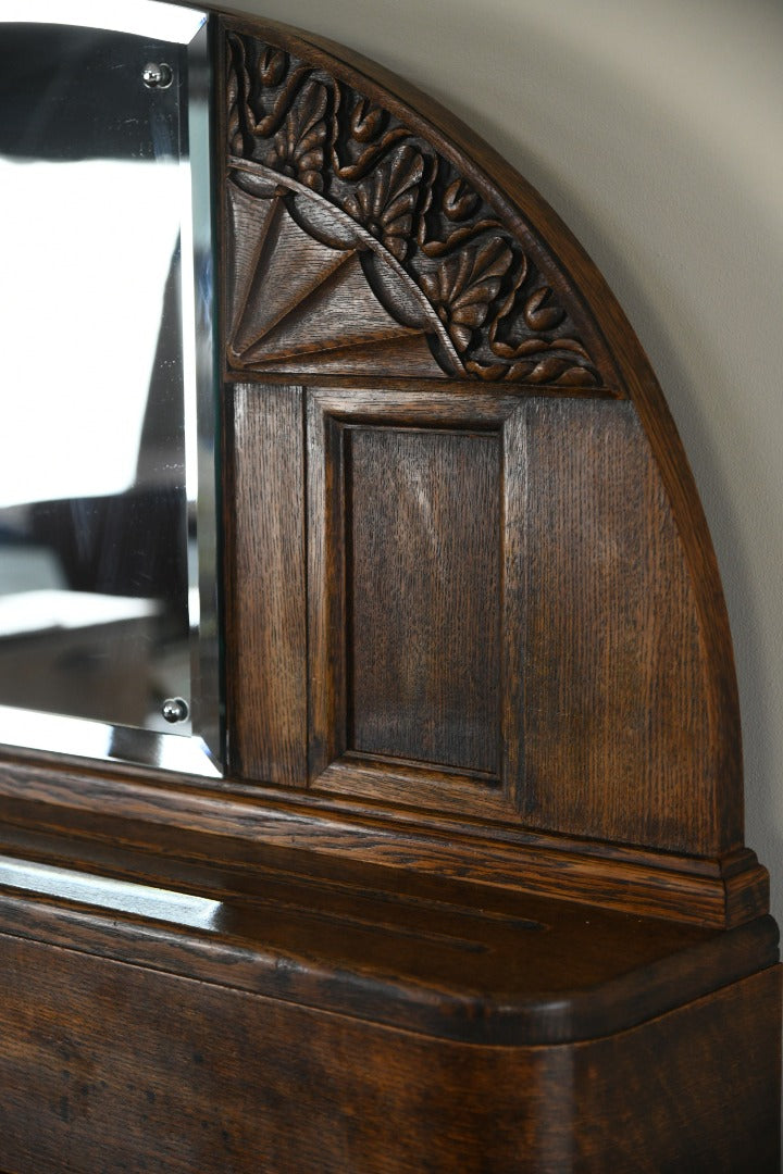 Continental 1940s Oak Drinks Cabinet