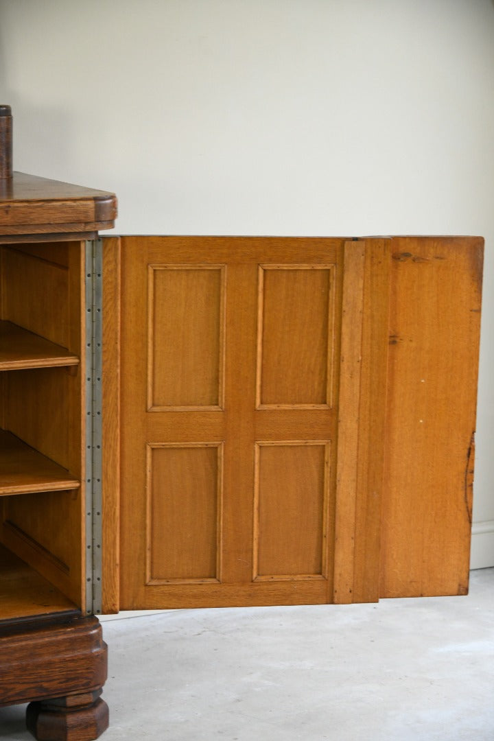 Continental 1940s Oak Drinks Cabinet