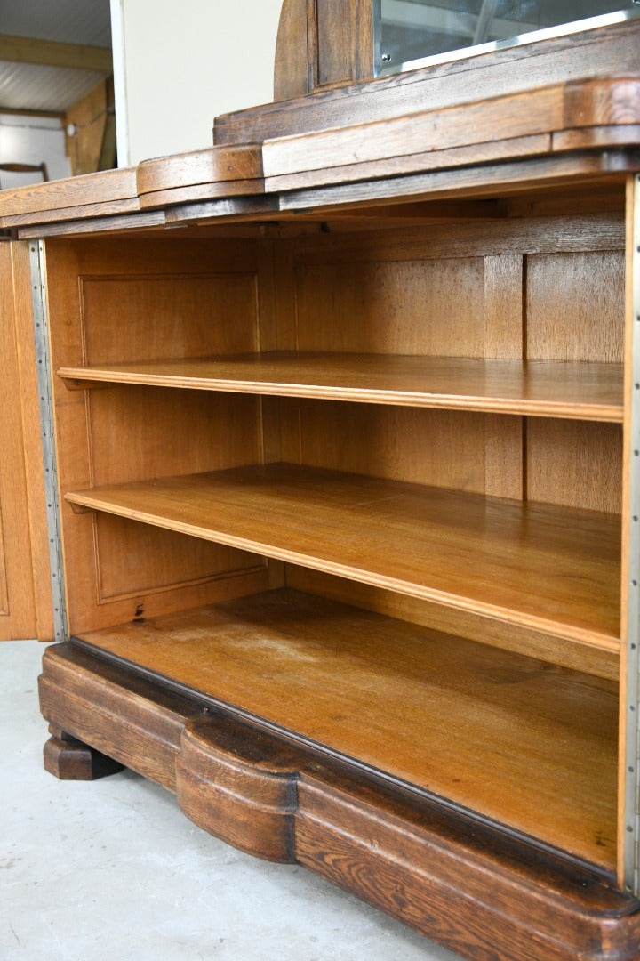 Continental 1940s Oak Drinks Cabinet