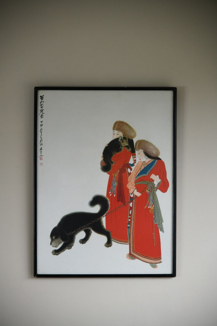 Tibetan Women with Dogs Print