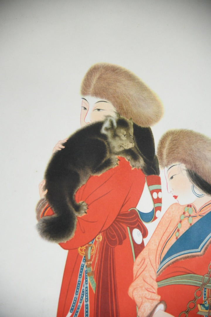 Tibetan Women with Dogs Print