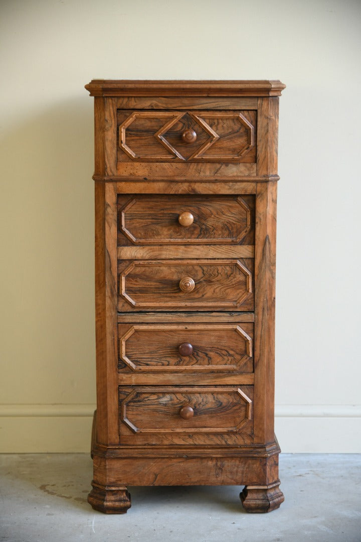 Continental Walnut Bedside Cabinet