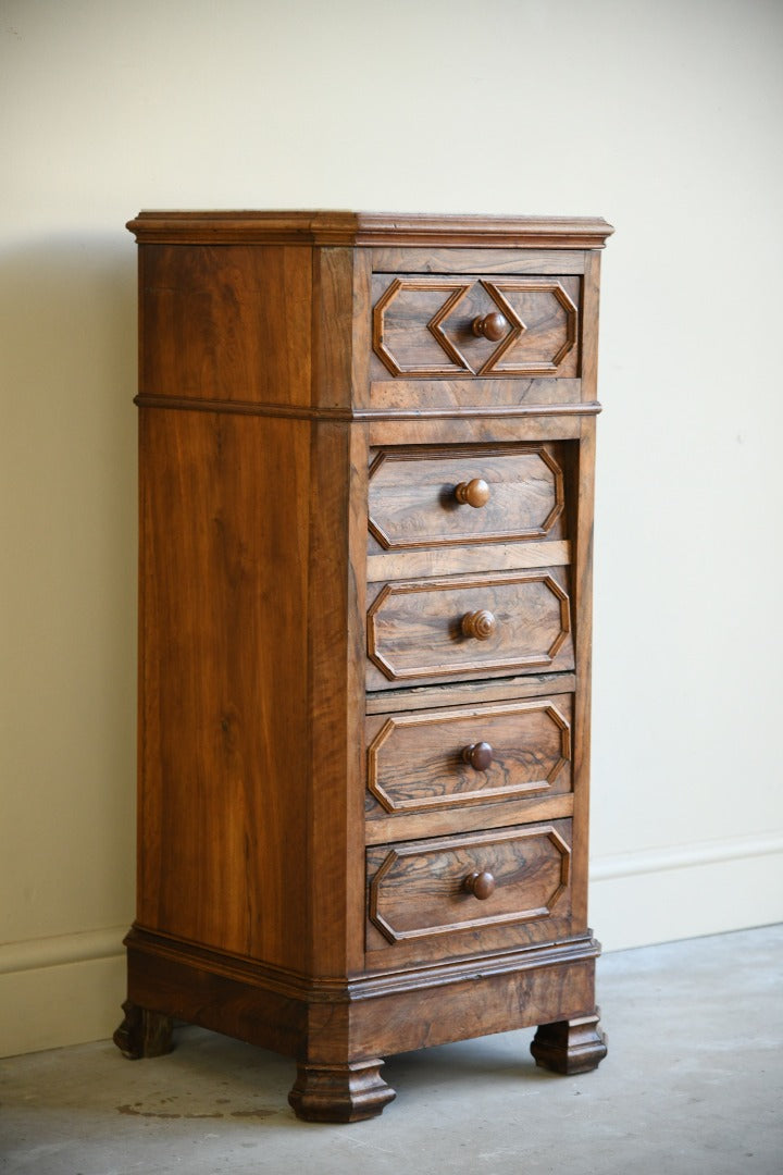 Continental Walnut Bedside Cabinet