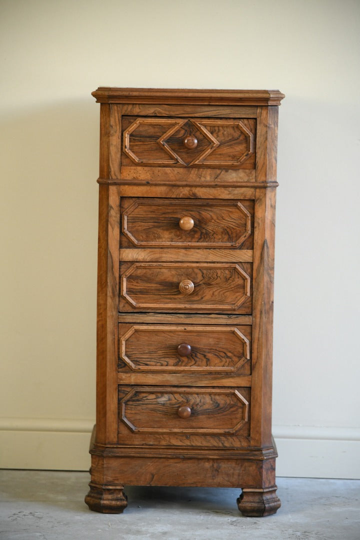 Continental Walnut Bedside Cabinet