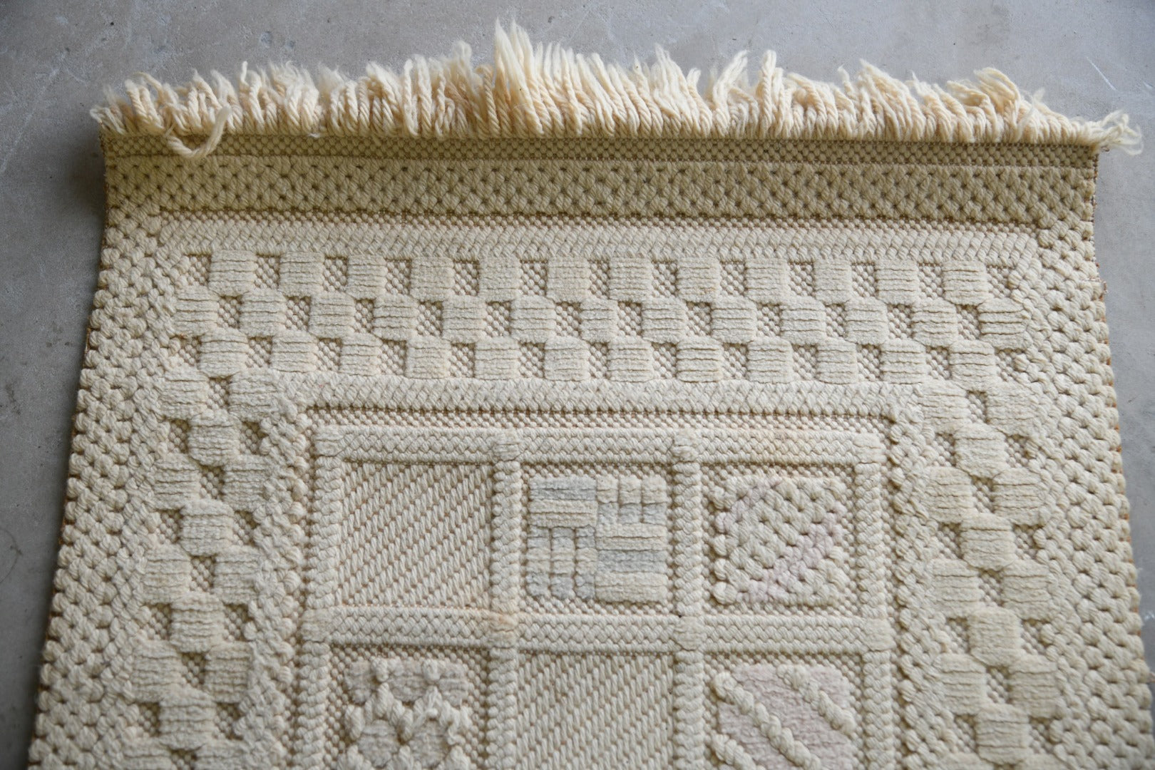 Vintage Felpa Cream Wool Rug