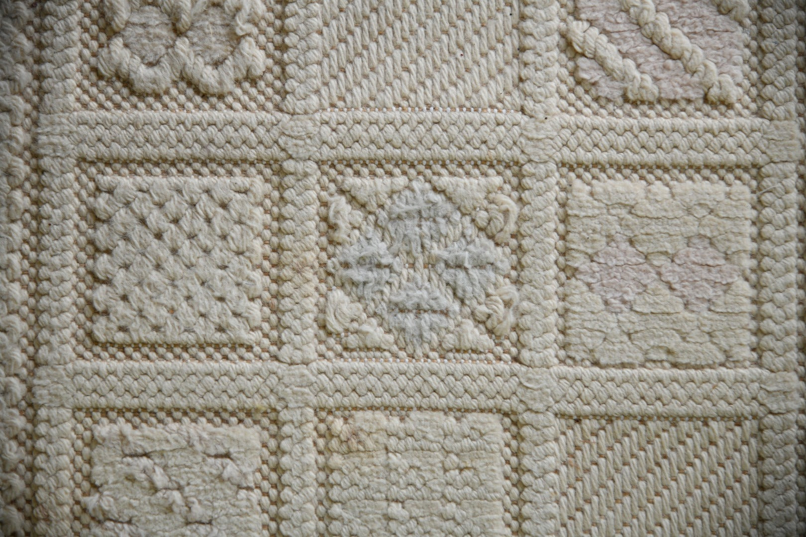 Vintage Felpa Cream Wool Rug