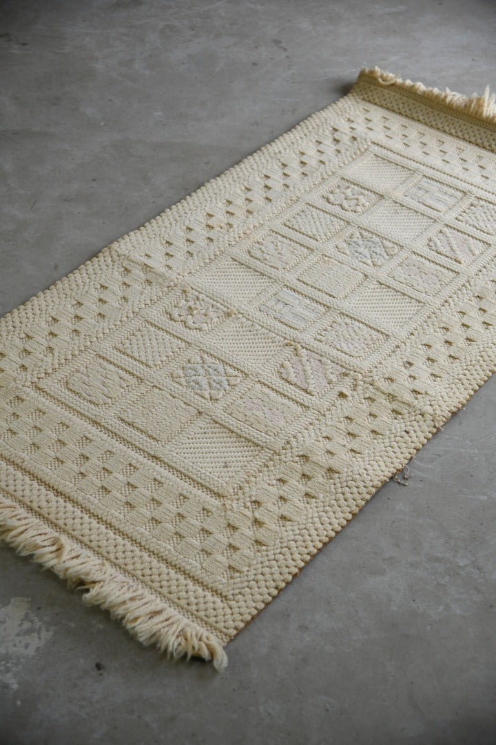 Vintage Felpa Cream Wool Rug