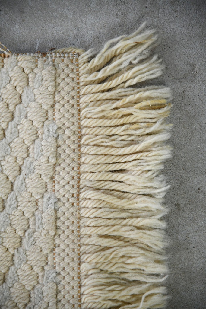 Felpa Pura Vintage Cream Wool Runner Rug