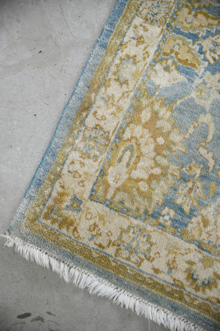 Afghan Blue & Yellow Wool Runner