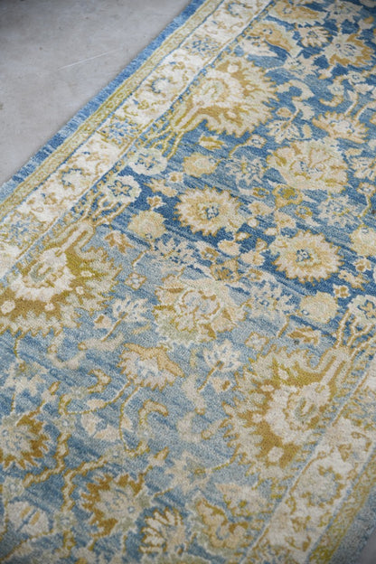 Afghan Blue & Yellow Wool Runner