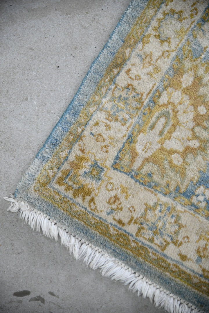 Afghan Blue & Yellow Wool Runner