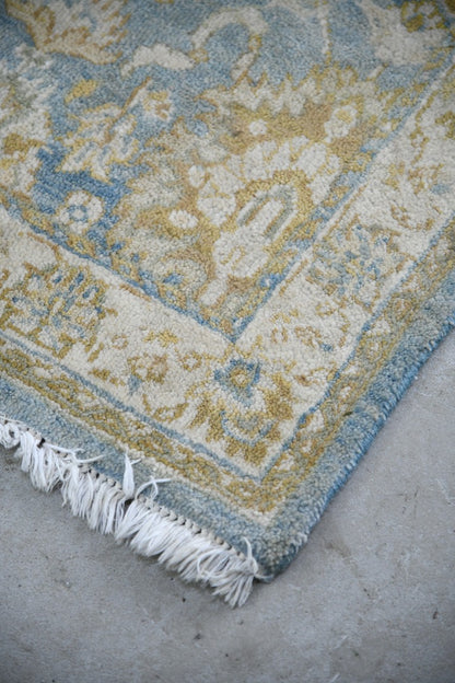 Afghan Blue & Yellow Wool Runner