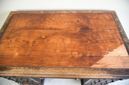 Victorian Oak Twin Pedestal Desk