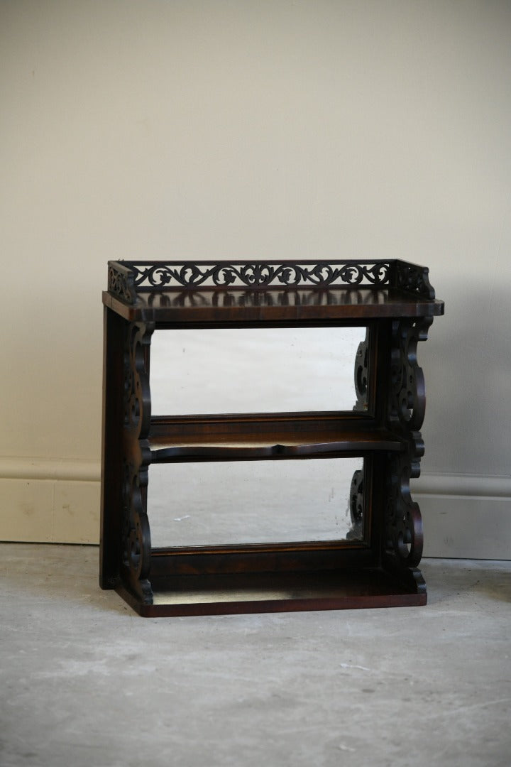 Pair Mirror Back Wall Shelves Kernow Furniture