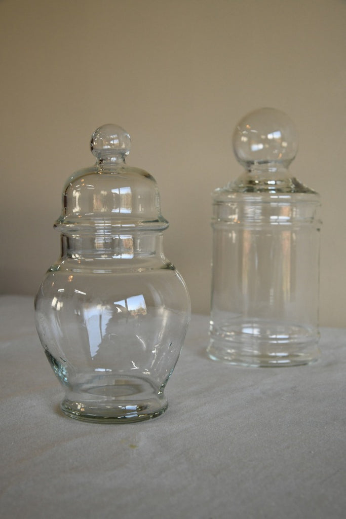 Pair Glass Jars