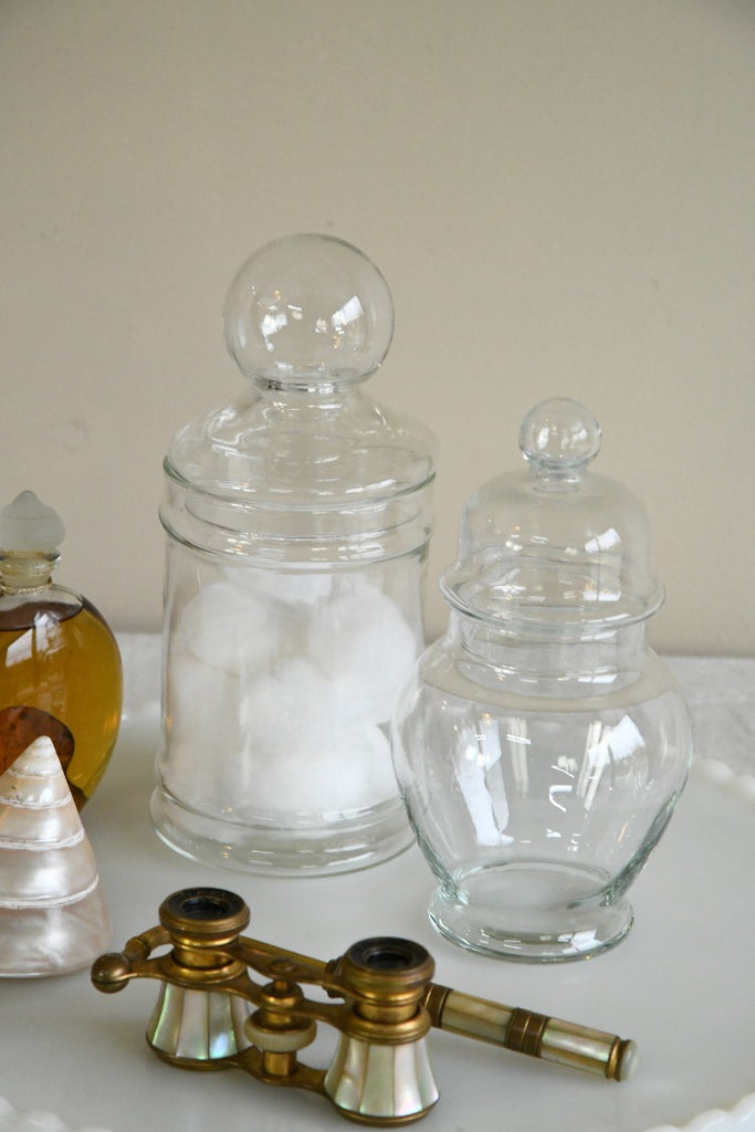 Pair Glass Jars