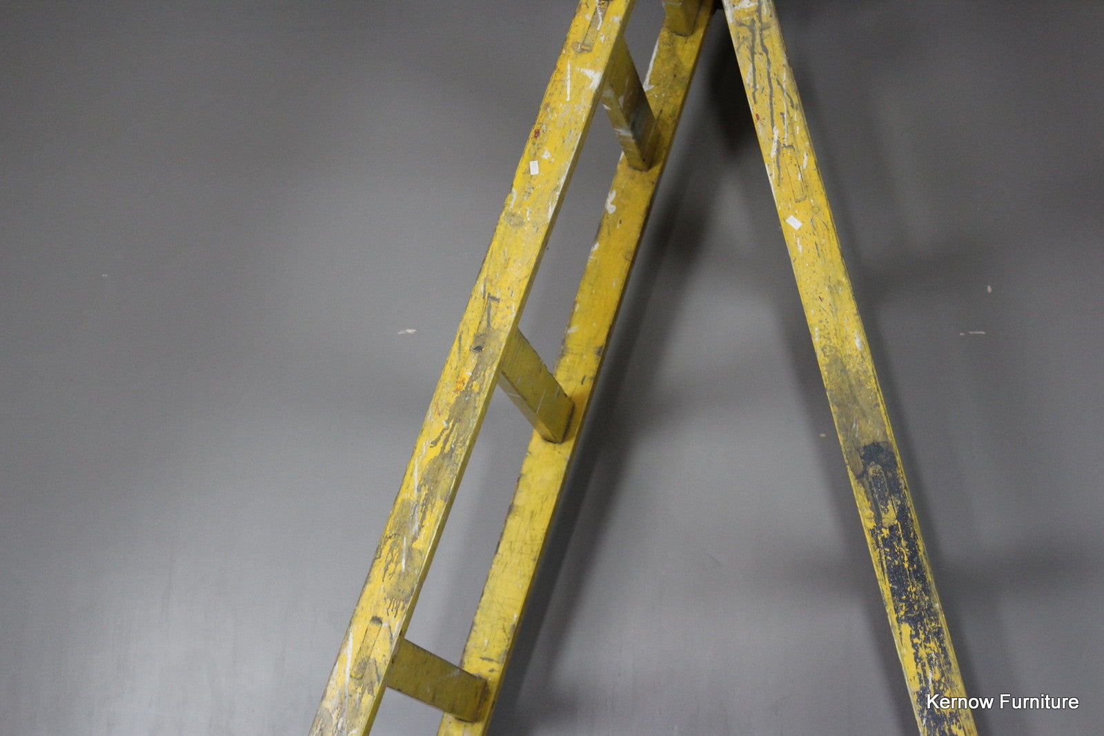 Large Vintage Trestle Ladder - Kernow Furniture