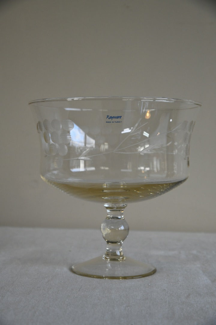 Rayware Glass Rayware Vintage Glass Stemmed Bowl – Kernow Furniture