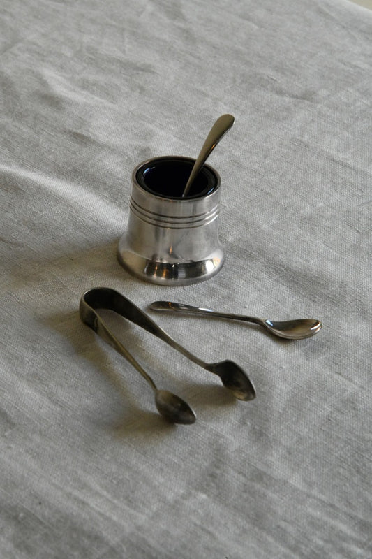 Vintage Salt Pot & Spoons