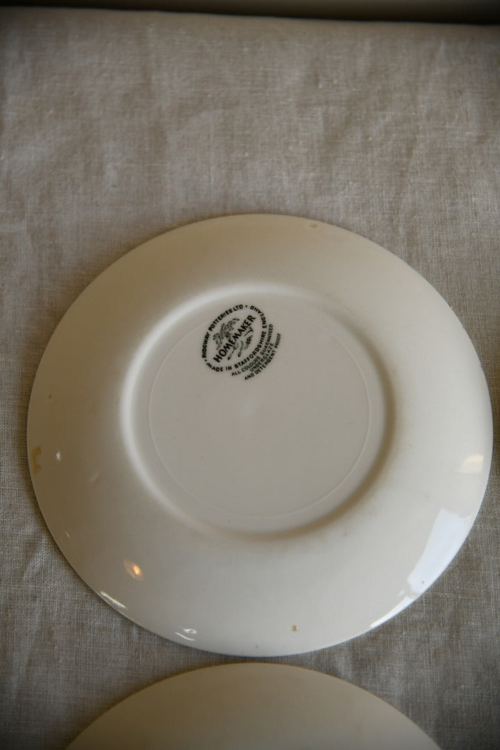 5 Vintage Ridgway Homemaker Bread Plates