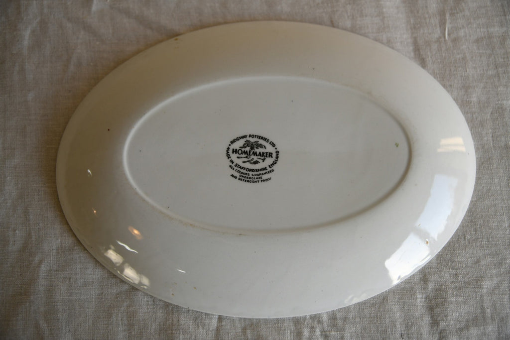Vintage Ridgway Oval Homemaker Plate