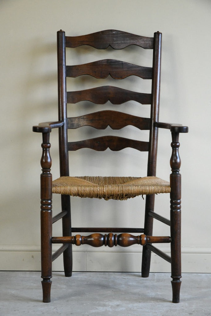 Single Antique Oak Ladderback Chair