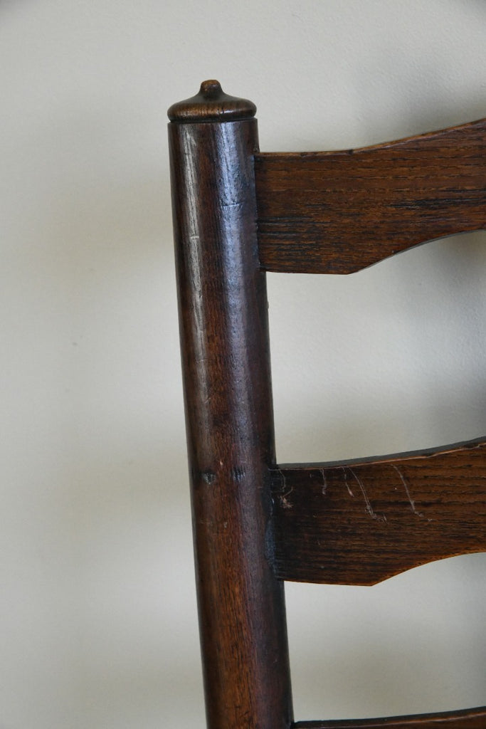 Single Antique Oak Ladderback Chair