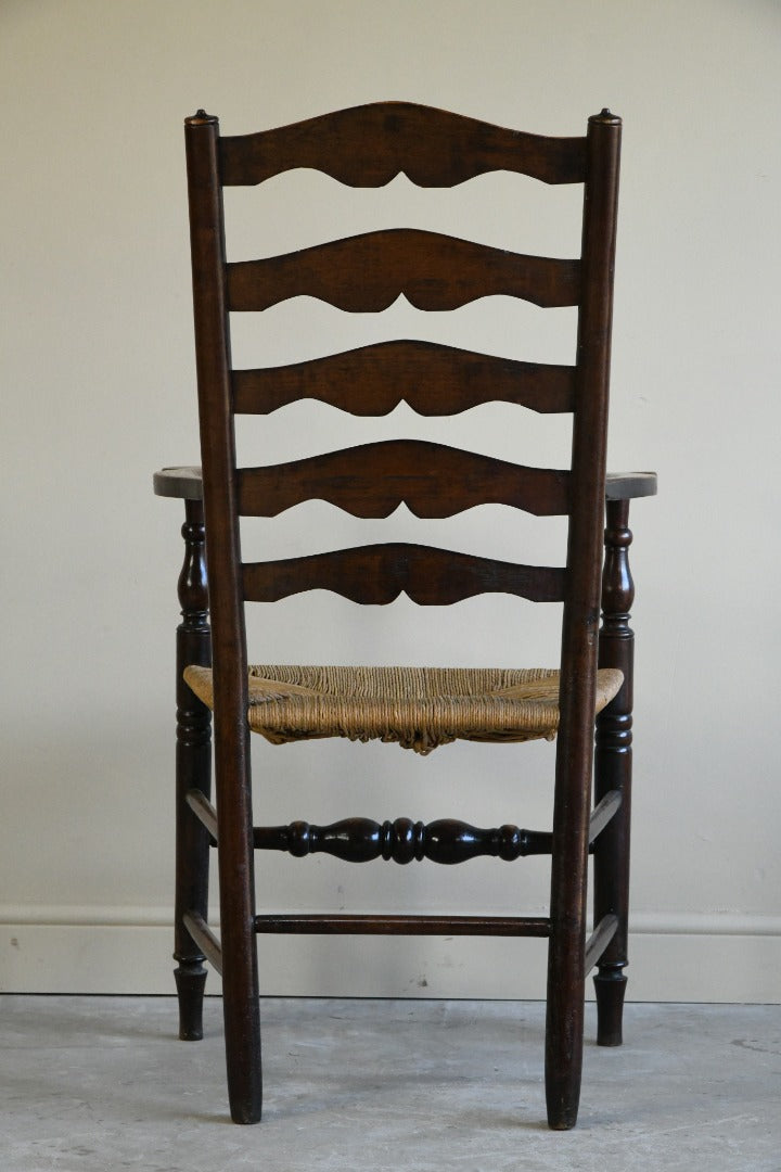 Single Antique Oak Ladderback Chair