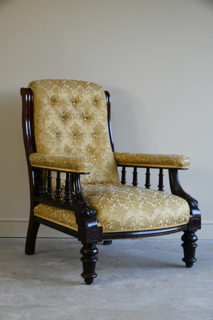 Antique Victorian Library Chair