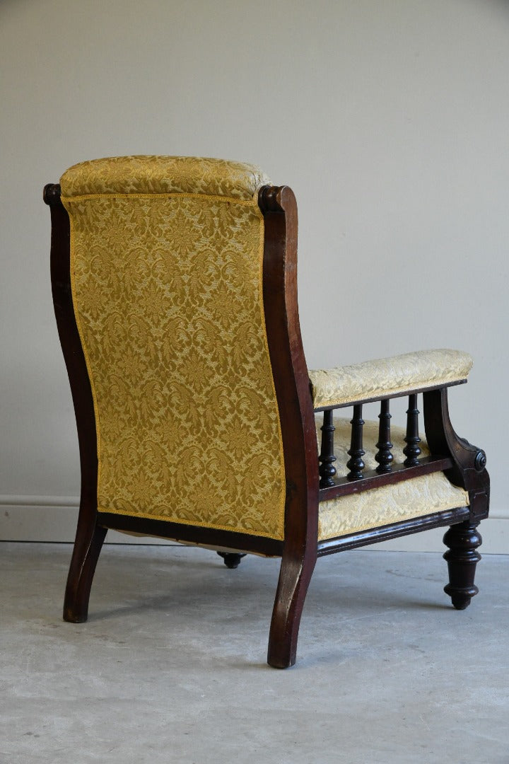 Antique Victorian Library Chair