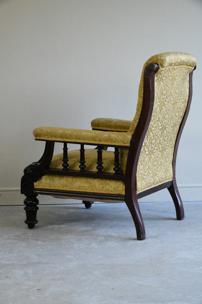 Antique Victorian Library Chair