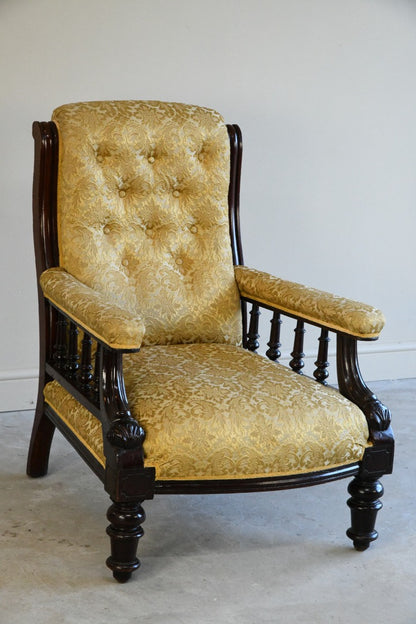 Antique Victorian Library Chair