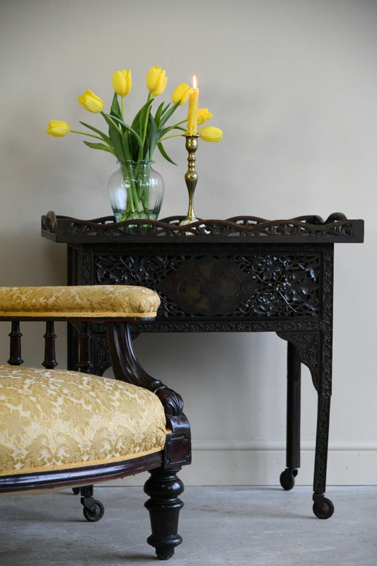 Carved Indian Tray Table