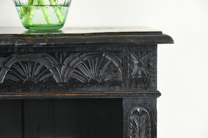 Victorian Ebonised Carved Bookcase