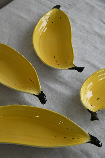 4 Vintage Carlton Ware Banana Split Dishes