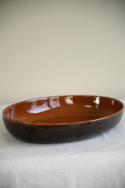 Vulcania Italy Glazed Oval Oven Dish