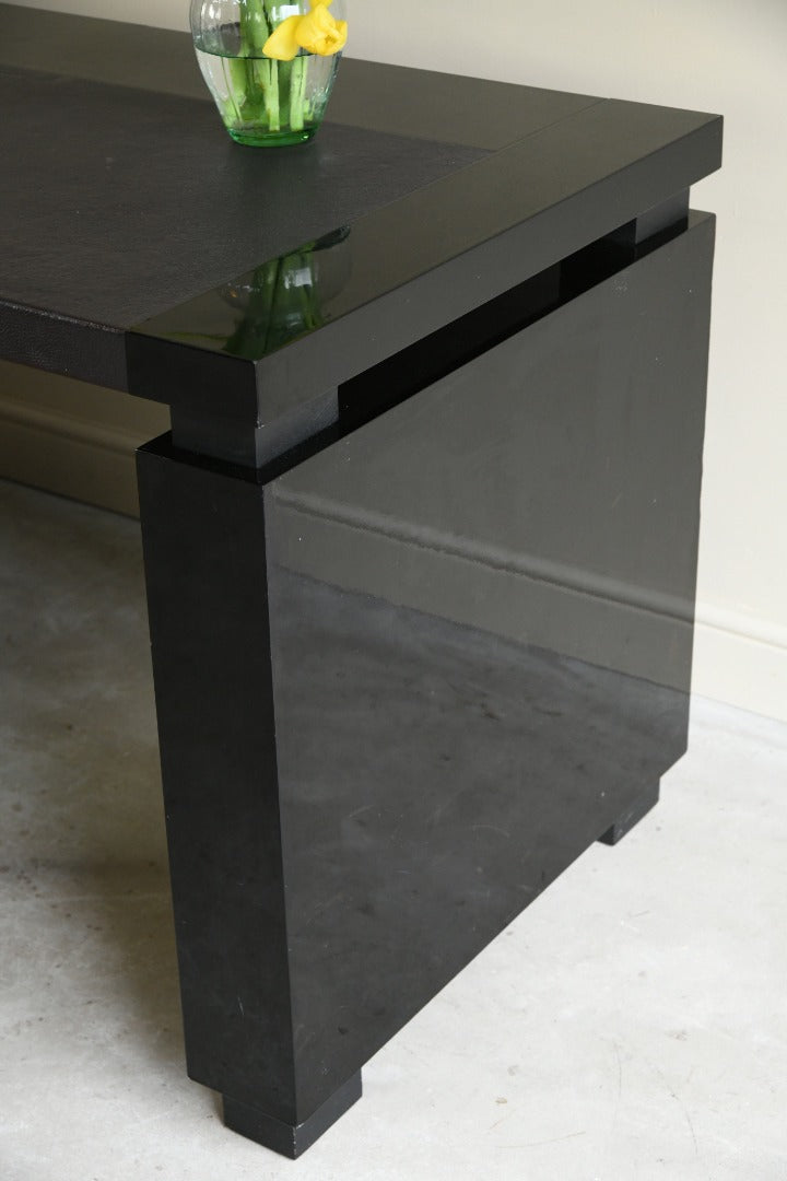 Contemporary Black Lacquer Desk