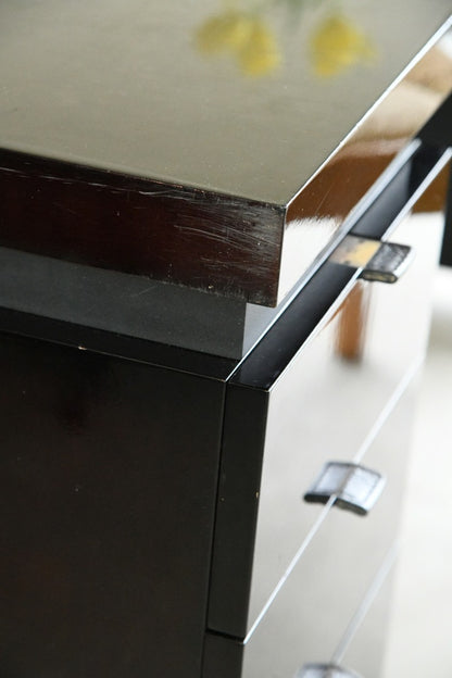 Contemporary Black Lacquer Desk