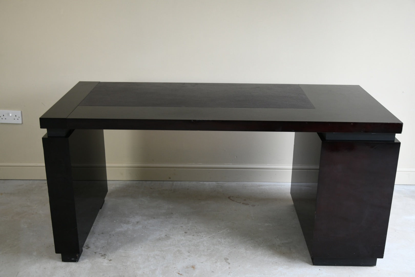 Contemporary Black Lacquer Desk