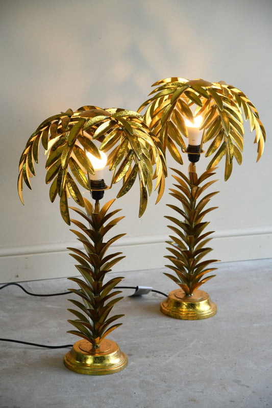 Late 20th Century Palm Tree Lamps