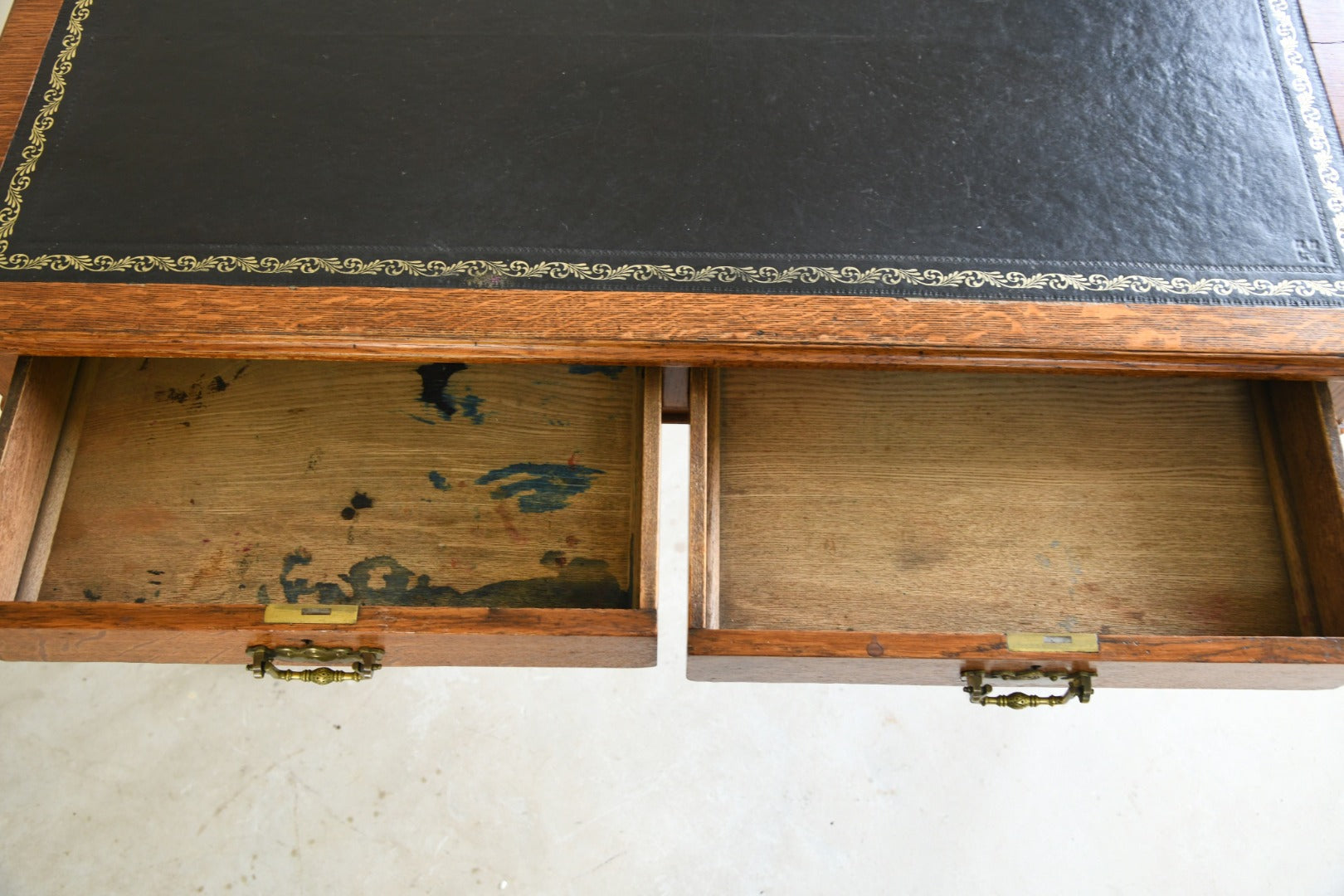 Edwardian Oak Writing Table