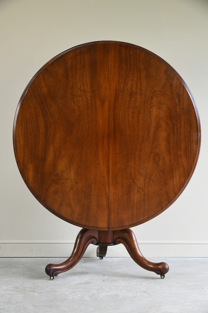 Mahogany Scalloped Edge Tilt Top Table