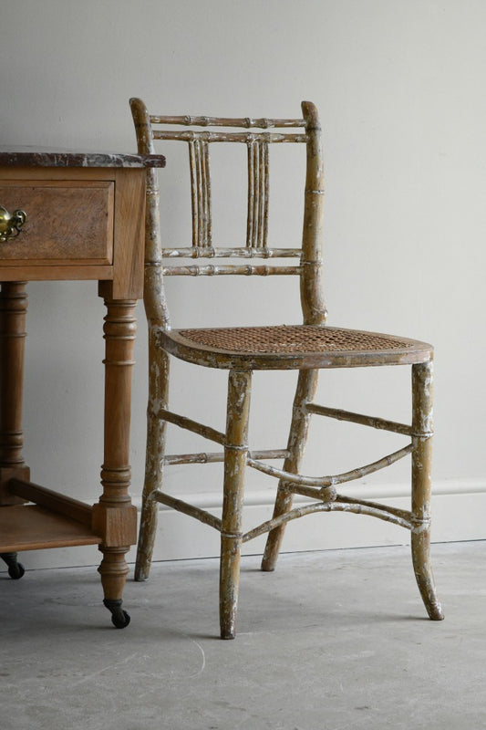 19th Century Simulated Bamboo Side Chair