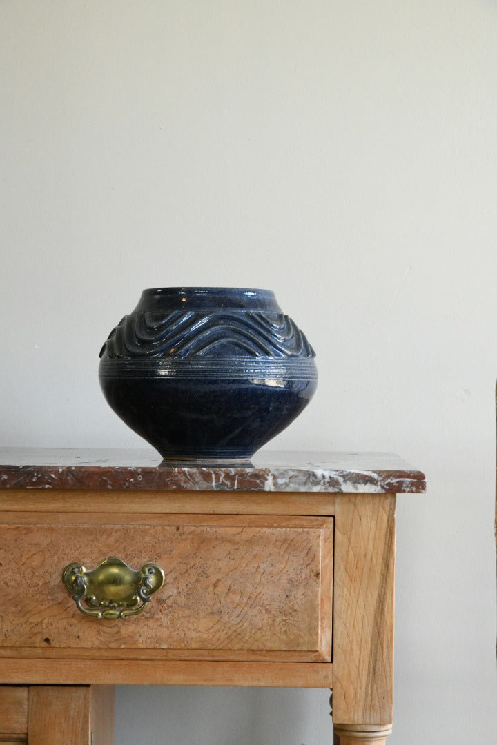 Blue Glazed Pot