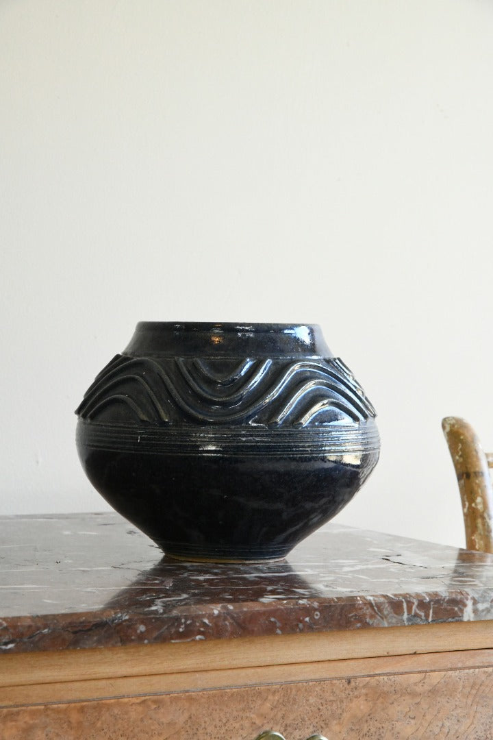 Blue Glazed Pot