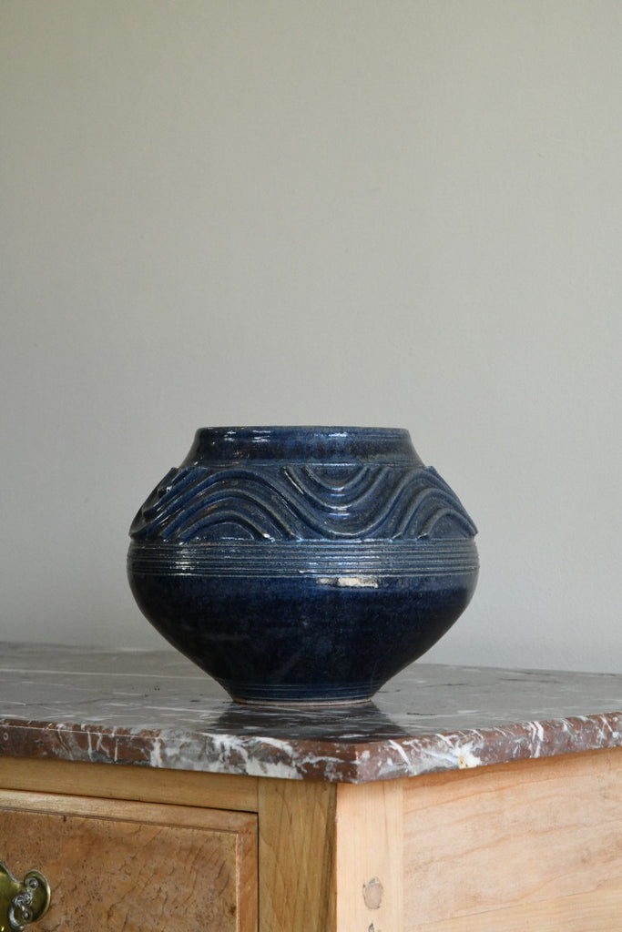Blue Glazed Pot